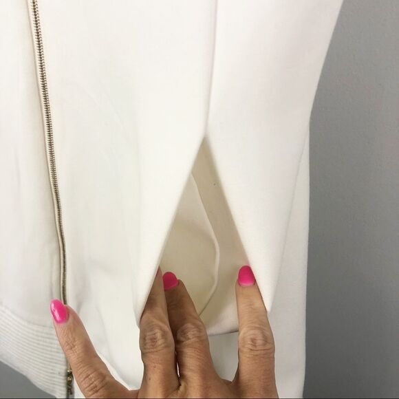 RACHEL ROY | Creamy White Zip Front Mini Dress 4 - Picture 8 of 11